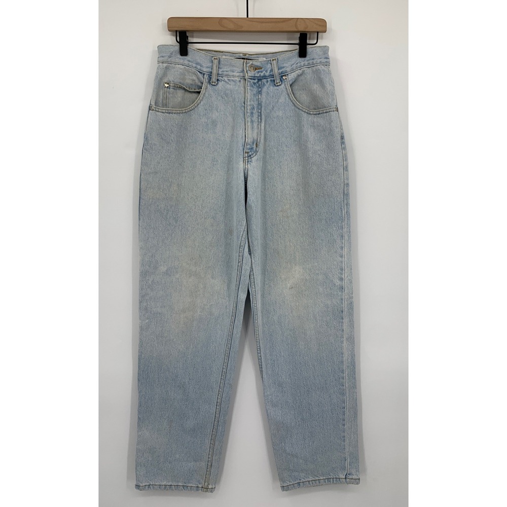 Vintage Anchor Blue Loose Jeans Mens 31x32 Light Wash Blue Denim 90s Baggy Skate